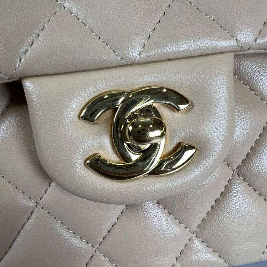 CHANEL CF23 膚色羊皮包 A01113/314開-10