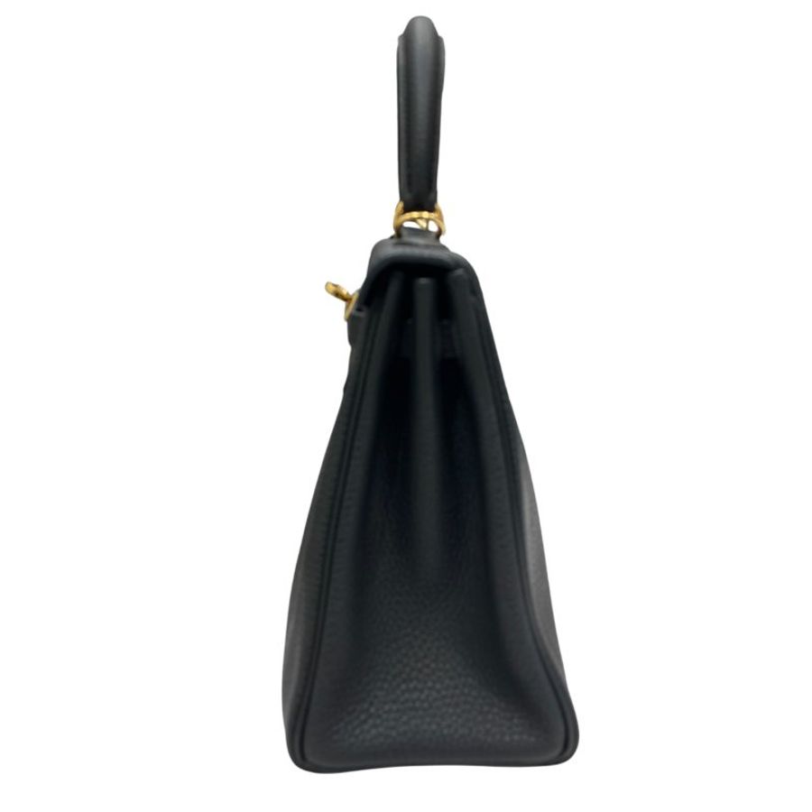 HERMES 愛馬仕 KELLY 25 TOGO 黑色 金釦-3
