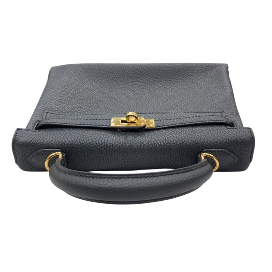 HERMES 愛馬仕 KELLY 25 TOGO 黑色 金釦-4