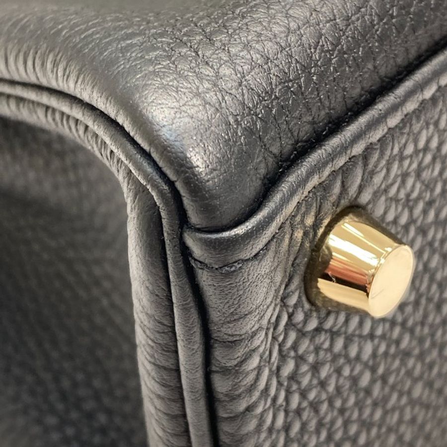 HERMES 愛馬仕 KELLY 25 TOGO 黑色 金釦-7