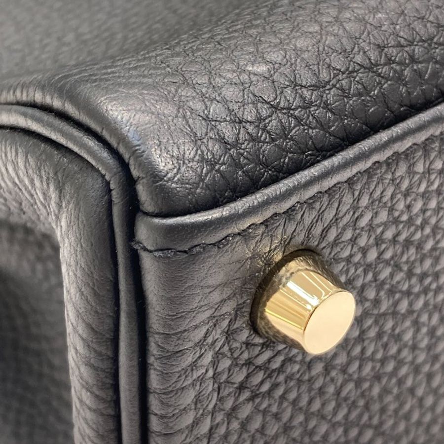 HERMES 愛馬仕 KELLY 25 TOGO 黑色 金釦-9