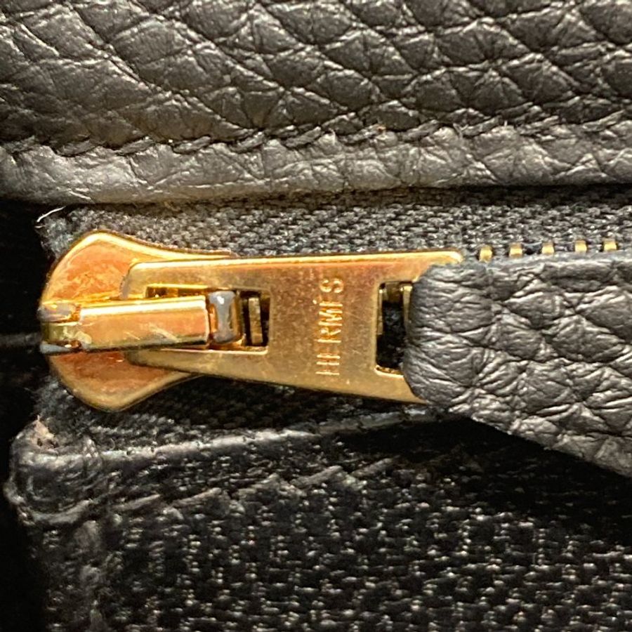 HERMES 愛馬仕 KELLY 25 TOGO 黑色 金釦-12
