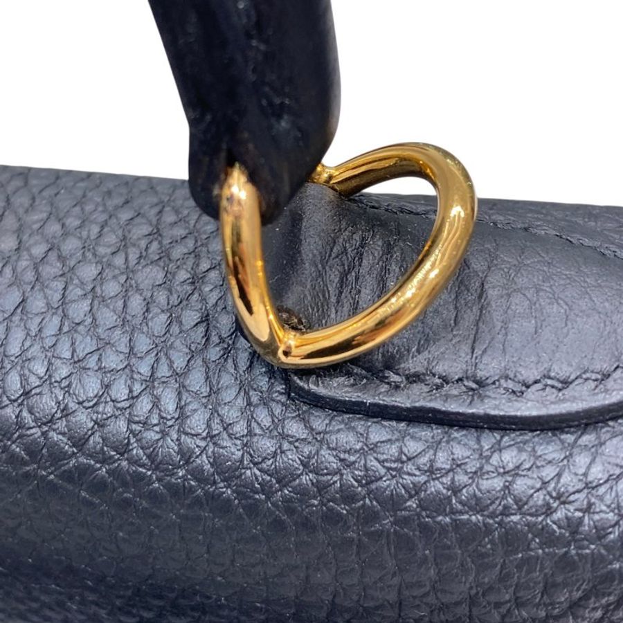HERMES 愛馬仕 KELLY 25 TOGO 黑色 金釦-15