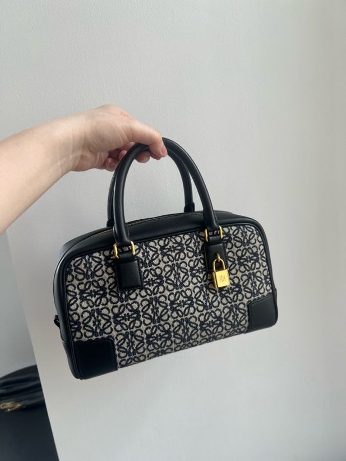 Loewe 罗意威Amazona波士顿,黑色 尺寸:26x15cm!-6