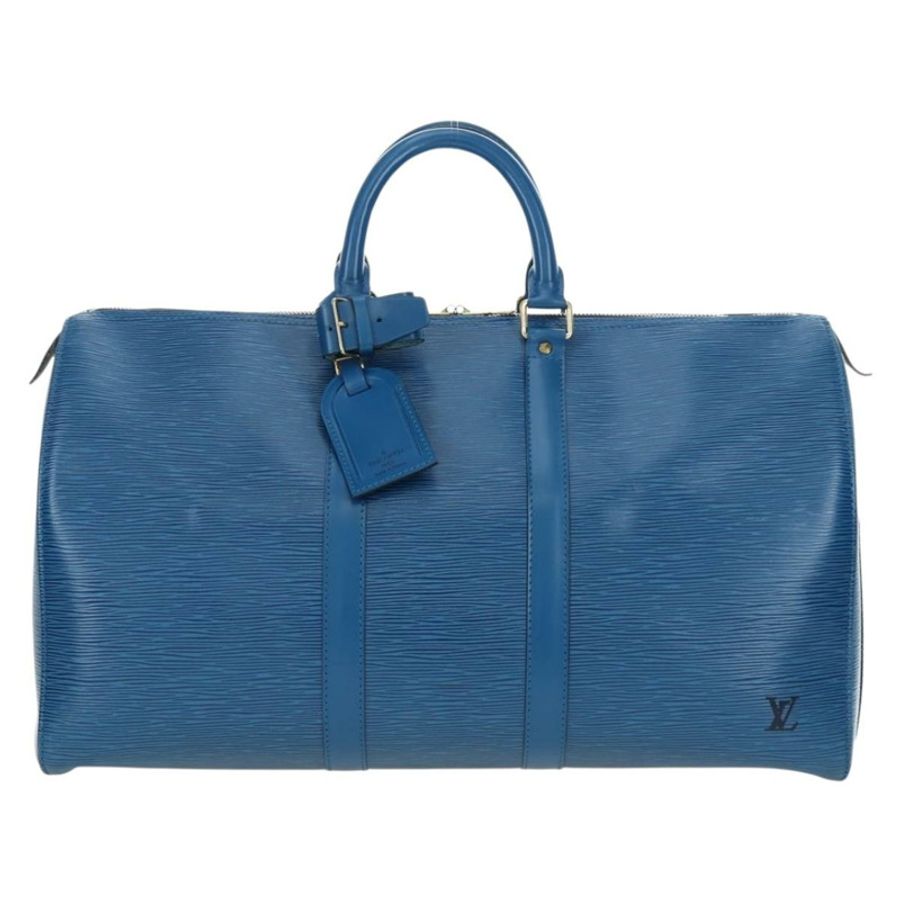 【日本直送】路易威登 Epi Keepall 50 波士頓包 藍色 M42965 LV 正品 189165V-12