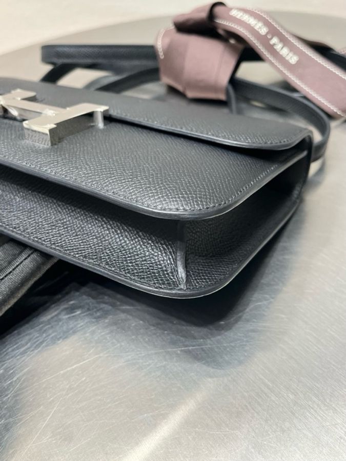 HERMES 愛馬仕 康康elan 黑銀 EP K刻 閒置未使用-8