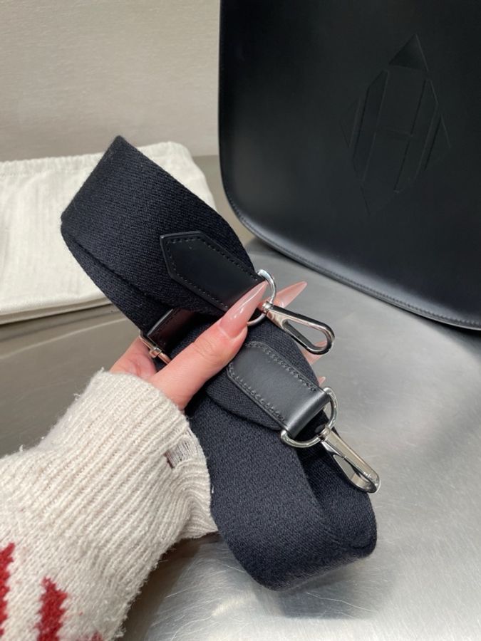 愛馬仕 HERMES Evelyne Sellier29 黑銀 Hunter皮 x刻 男女同款-4