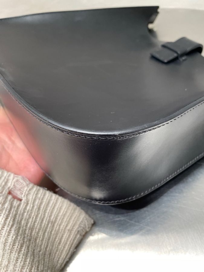 愛馬仕 HERMES Evelyne Sellier29 黑銀 Hunter皮 x刻 男女同款-7