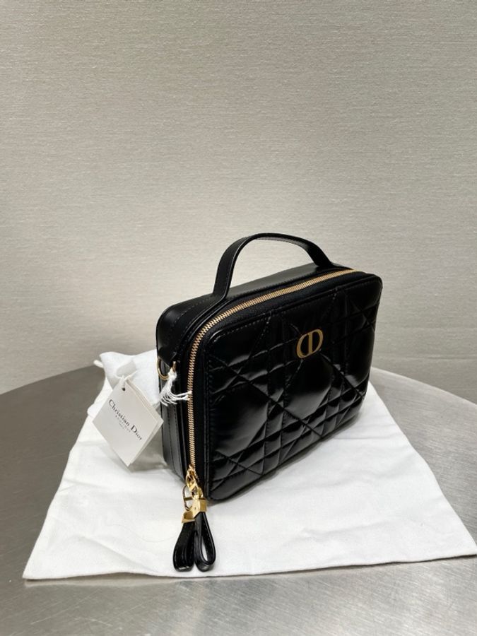迪奧 Dior Caro手提相機包黑金 閒置未使用-3