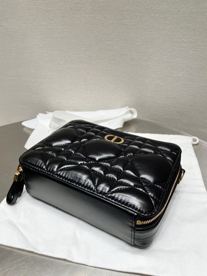迪奧 Dior Caro手提相機包黑金 閒置未使用-7