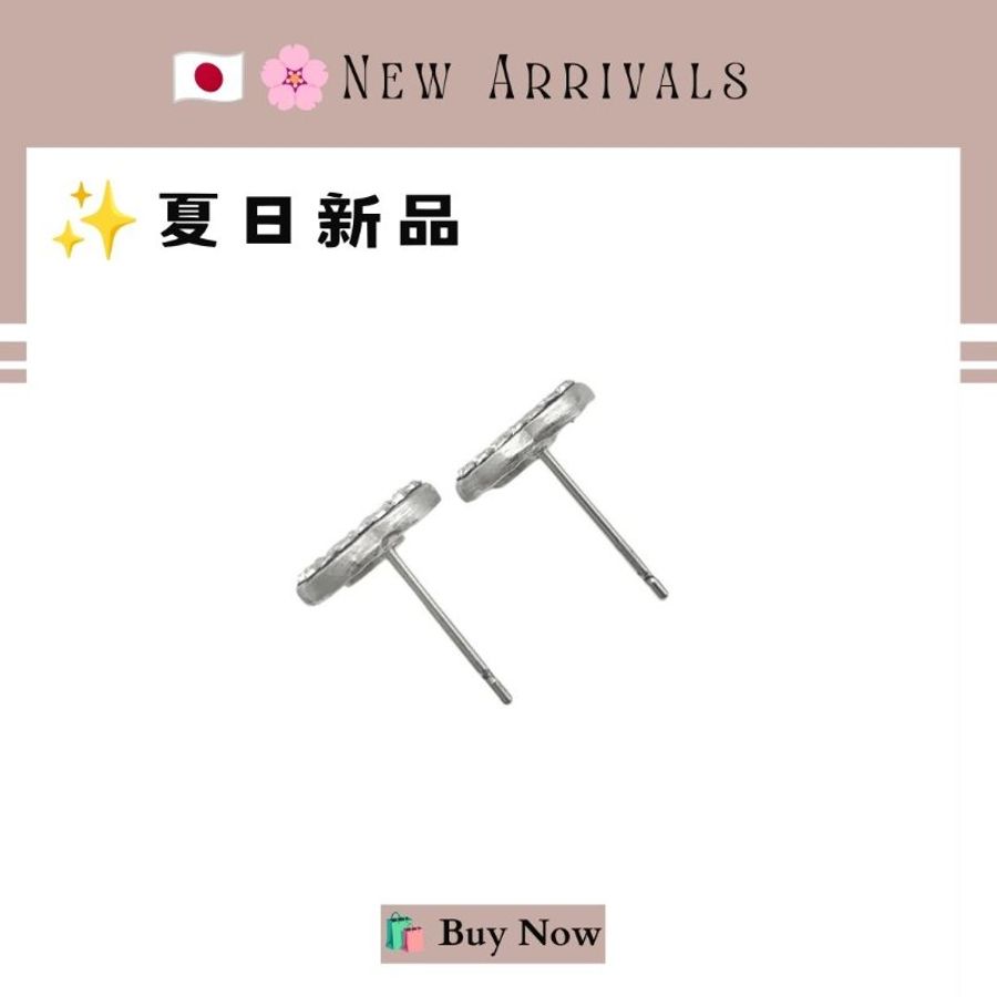 🛍️🎁 26 🔥7月新品【預訂】 💘CHANEL 銀色水鑽迷你雙C耳環 🔥 熱賣款 CHANEL 經典款耳環 CHANEL EARRINGS-2