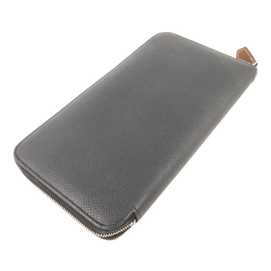 HERMES Epsom皮革Silk In Wallet長錢包Noir-2