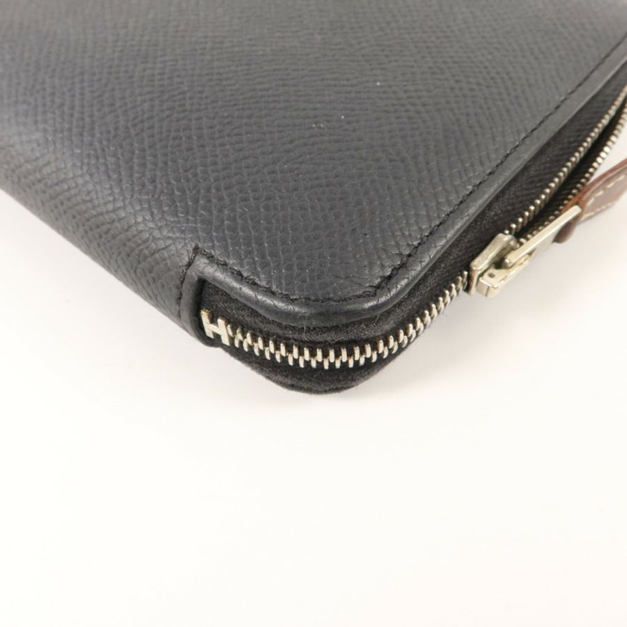 HERMES Epsom皮革Silk In Wallet長錢包Noir-11