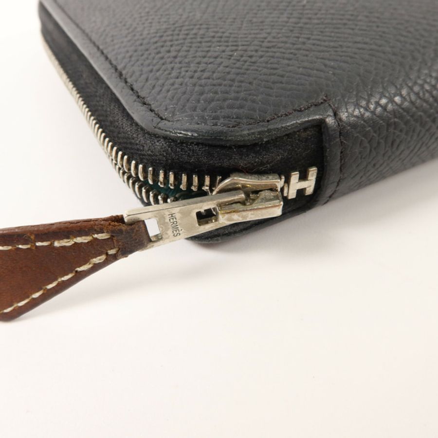HERMES Epsom皮革Silk In Wallet長錢包Noir-13
