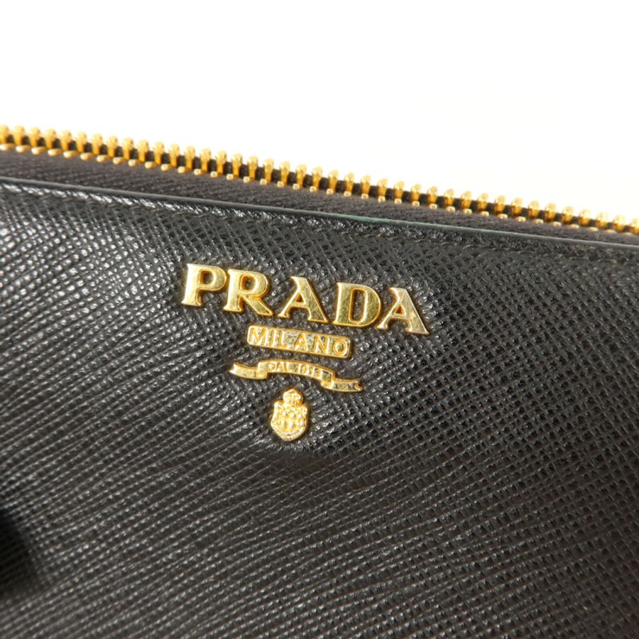 PRADA Saffiano皮革Zipper Long Wallet長錢包-7