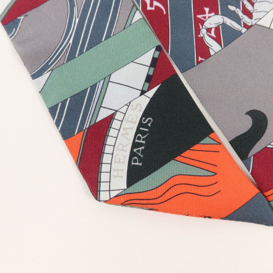 HERMES 絲質Twilly絲巾-4