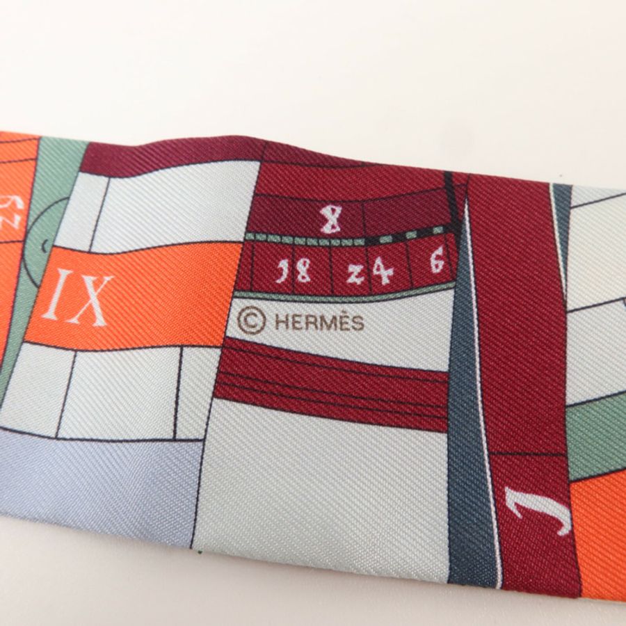 HERMES 絲質Twilly絲巾-5