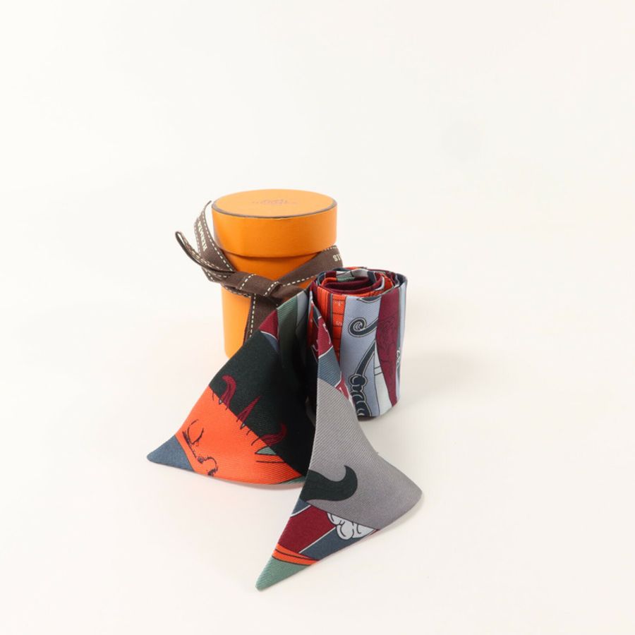 HERMES 絲質Twilly絲巾-7