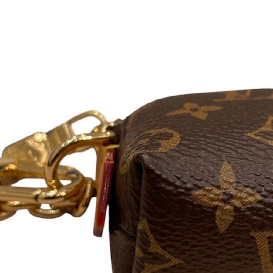 LOUIS VUITTON 路易威登 M25694 COSMETIC LIPSTICK POUCH 唇膏包 PVC帆布 老花 金釦-5