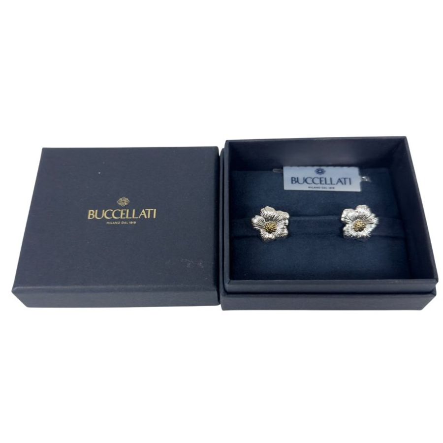 BUCCELLATI *入手困難* Blossom 純銀 梔子花 耳環-14