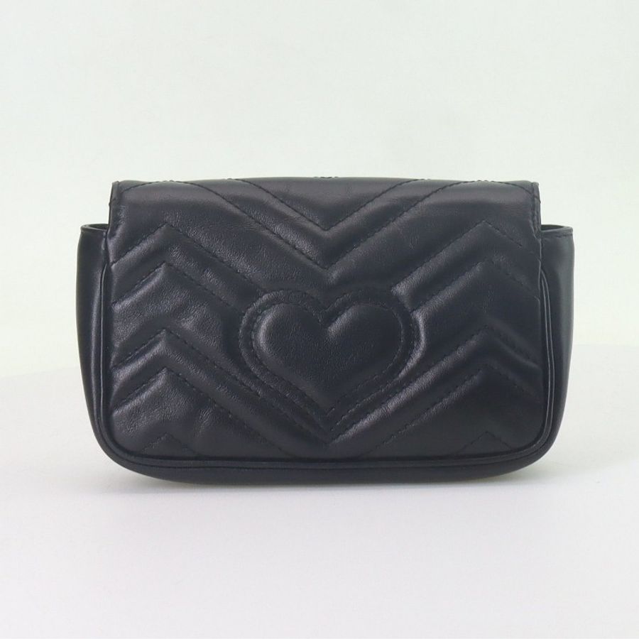 GUCCI GG Marmont 16 super mini 黑色斜背包肩背包-2