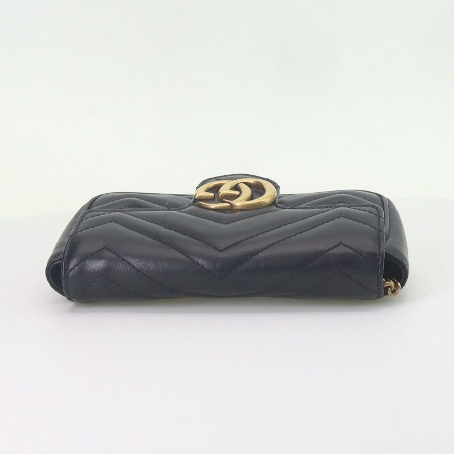 GUCCI GG Marmont 16 super mini 黑色斜背包肩背包-5