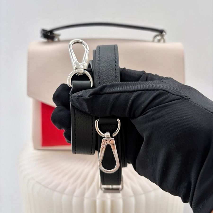 Louis Vuitton路易威登LV LOCKME牛皮拼色手提單肩斜挎包,白拼紅,芯片款,-5