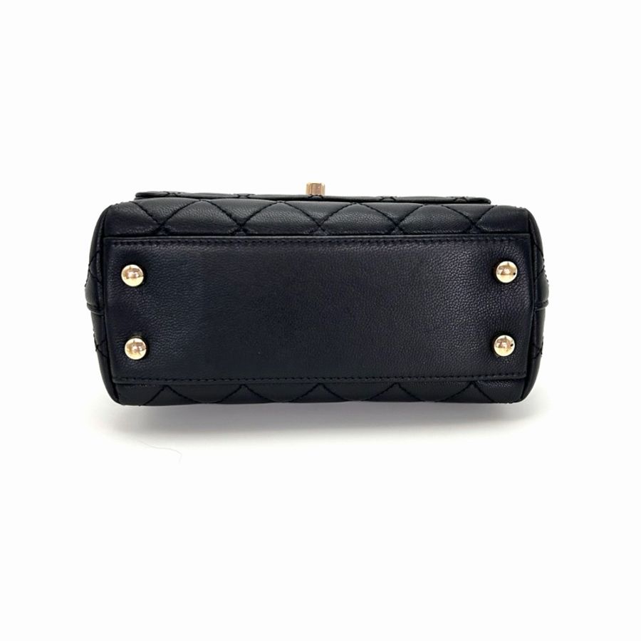 威選精品|CHANEL Coco Handle Mini 彩虹手柄 黑金手提肩背斜背包 🌈🖤-7