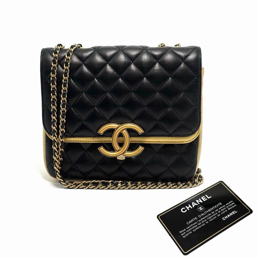 威選精品|CHANEL 埃及系列 黑金羊皮肩背斜背包 🖤✨-0