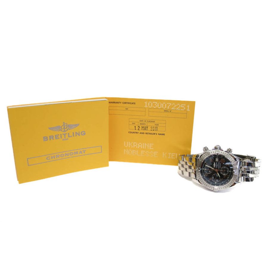 百年靈 Chronomat Evolution 精鋼自動腕錶 A13356 拋光-5