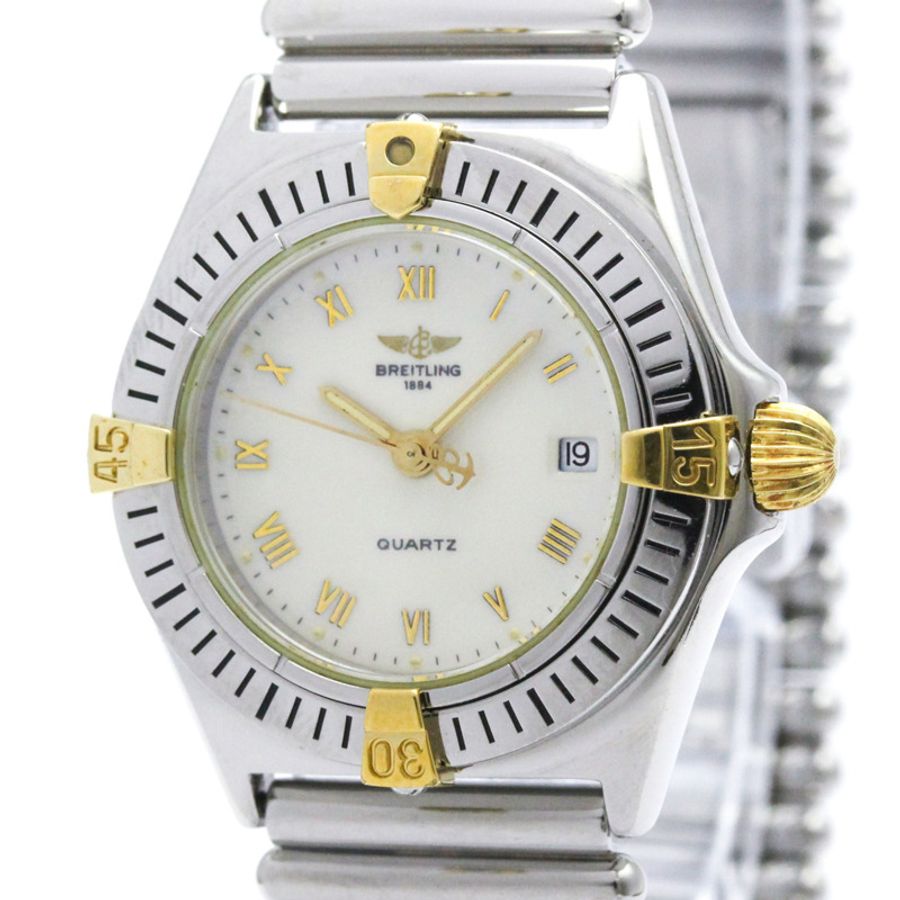 百年靈 Callistino 18K 金鋼石英女錶 B52043 拋光-0