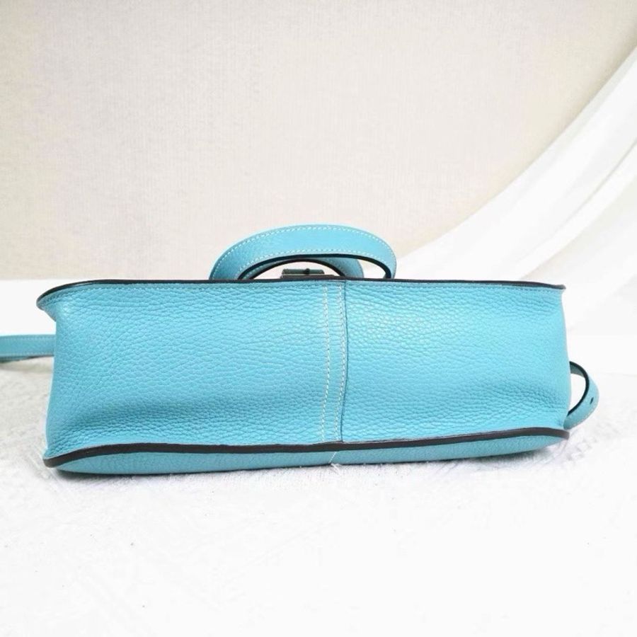 威選精品｜HERMÈS Halzan 31 牛仔藍肩背斜背包 💙✨-7