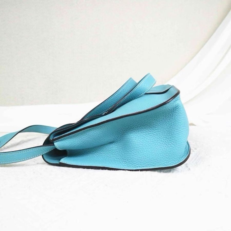 威選精品｜HERMÈS Halzan 31 牛仔藍肩背斜背包 💙✨-8