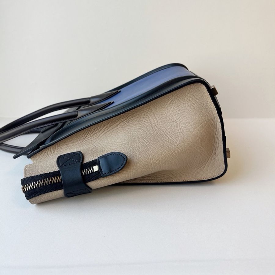 ✨ 威選精品|CELINE Micro Luggage 藍黑拼色笑臉手提包 💙🖤-11
