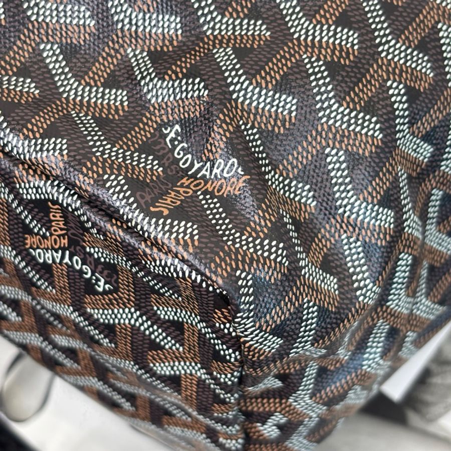 Goyard 戈雅 tote 托特包 黑色老花滿印子母購物袋手提包單肩包-7
