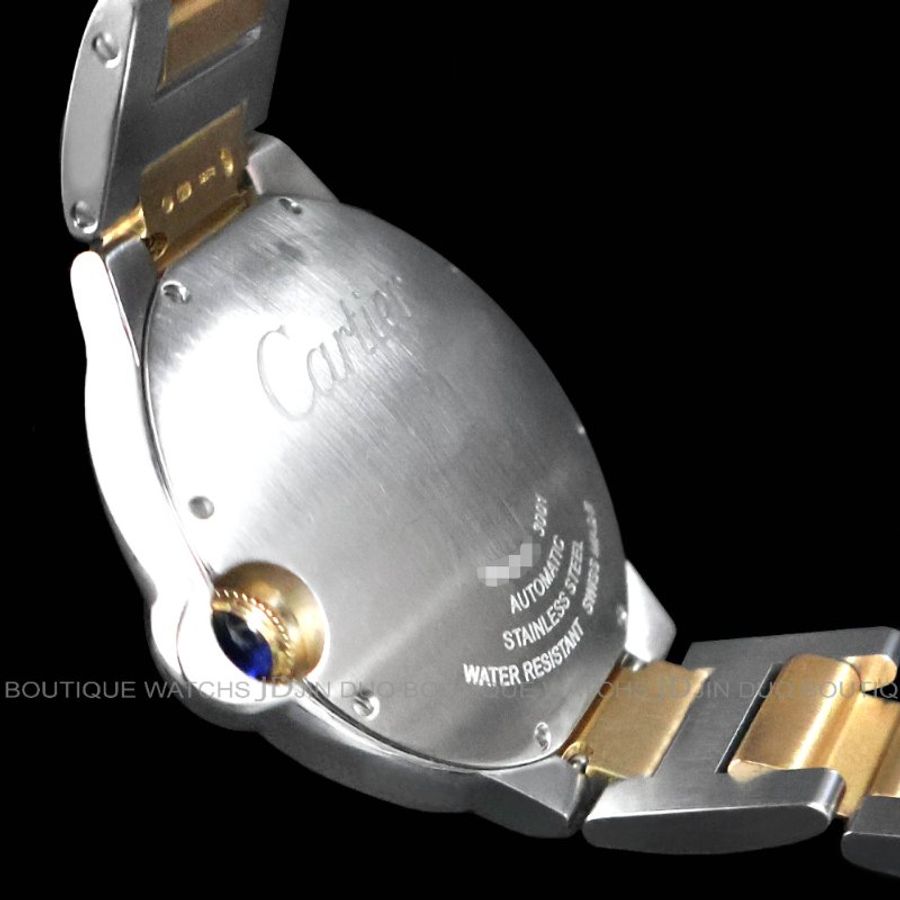 金鐸精品~2539 CARTIER卡地亞Ballon Bleu 藍氣球系列42mm大型款18黃K半金自動上鍊男用腕錶-4