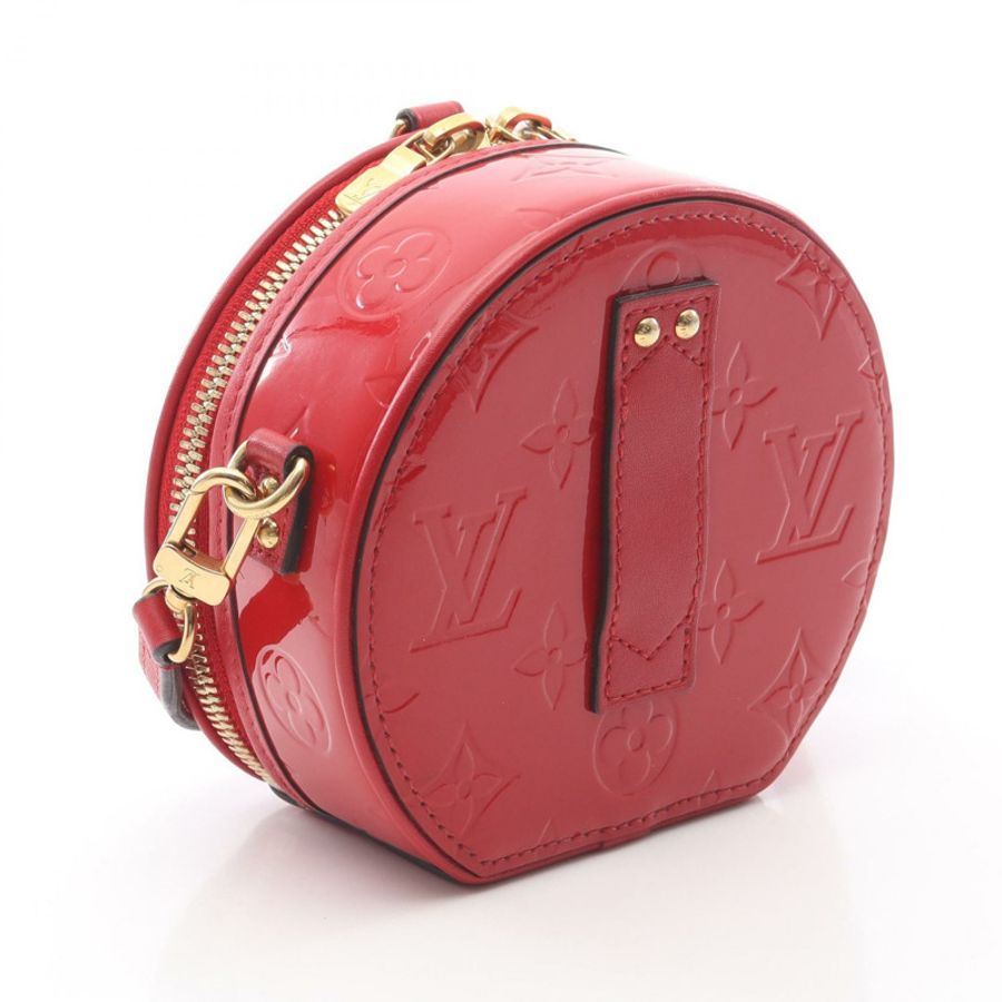 路易威登 Mini Boite Chapeau 單肩斜背包 M90498 Vernis Rouge 二手-1