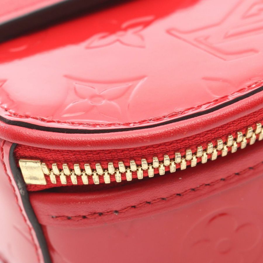 路易威登 Mini Boite Chapeau 單肩斜背包 M90498 Vernis Rouge 二手-4