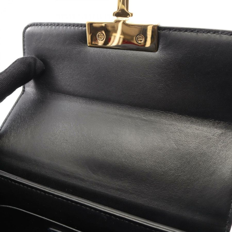 Dior 30 MONTAIGNE Box 單肩包 M9203UTYG-M886 皮革 海軍藍 二手 斜背包-4