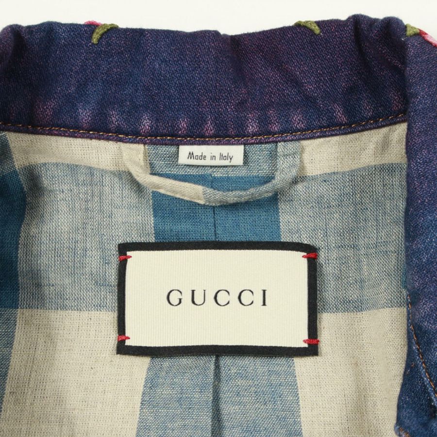 GUCCI 牛仔夾克,棉質,海軍藍多色,二手女款,44碼-2