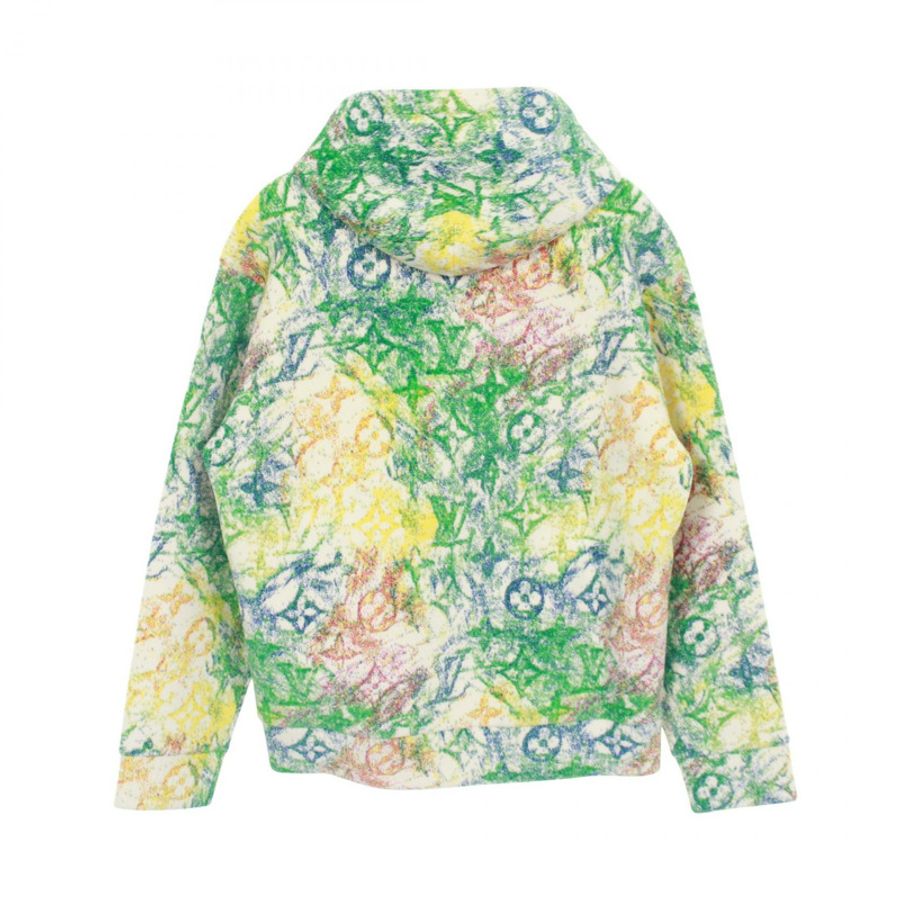 路易威登 (LOUIS VUITTON) 粉紅系 Monogram 印花連帽衫 #XXL 純棉多色二手男款-1