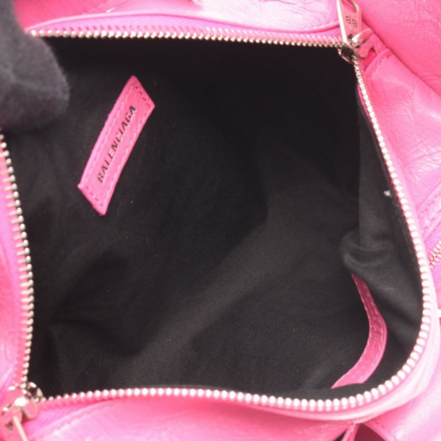 BALENCIAGA Super Busy 粉紅皮革單肩手提包(二手女)-2