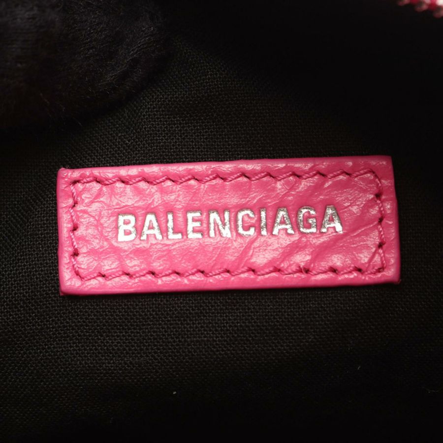 BALENCIAGA Super Busy 粉紅皮革單肩手提包(二手女)-3