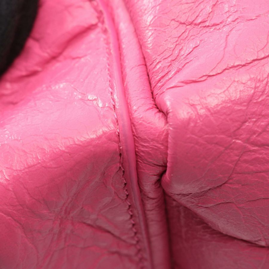BALENCIAGA Super Busy 粉紅皮革單肩手提包(二手女)-5