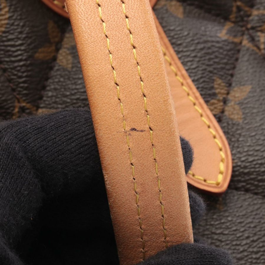 路易威登保齡球手袋 M41434 Monogram Etoile 帆布皮革棕色二手-10