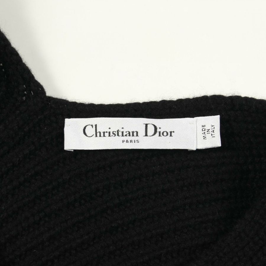 Christian Dior 女士黑色羊絨針織開襟衫 #S 碼-2