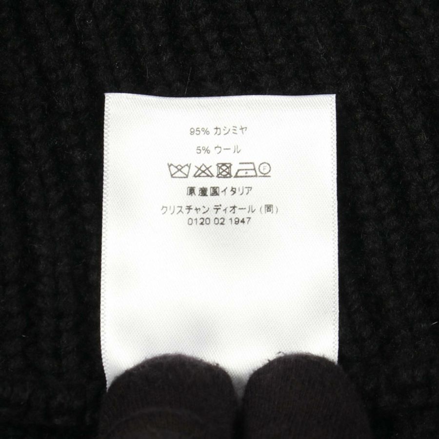 Christian Dior 女士黑色羊絨針織開襟衫 #S 碼-3