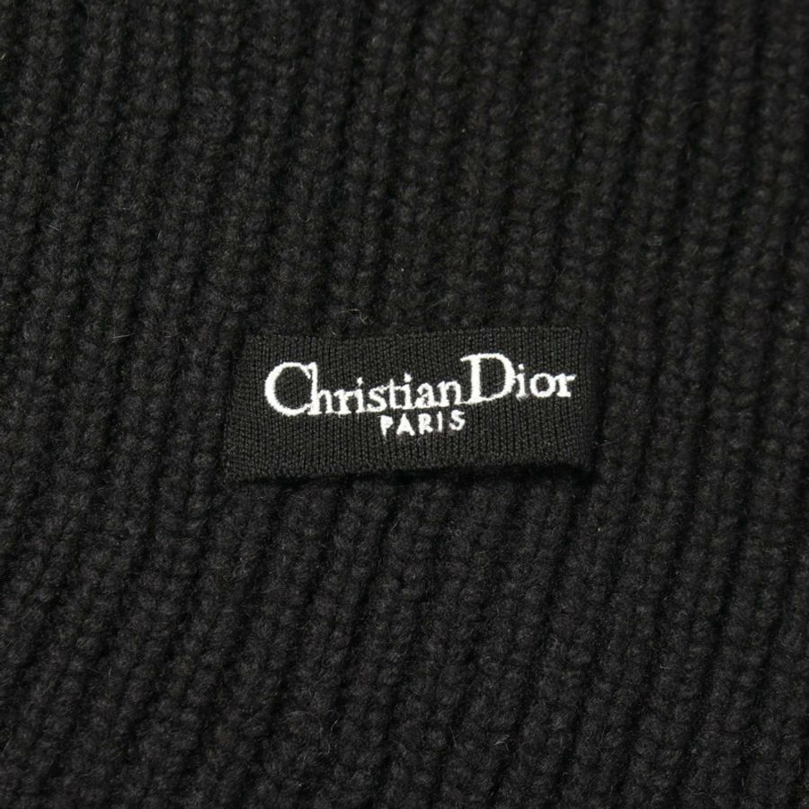 Christian Dior 女士黑色羊絨針織開襟衫 #S 碼-6