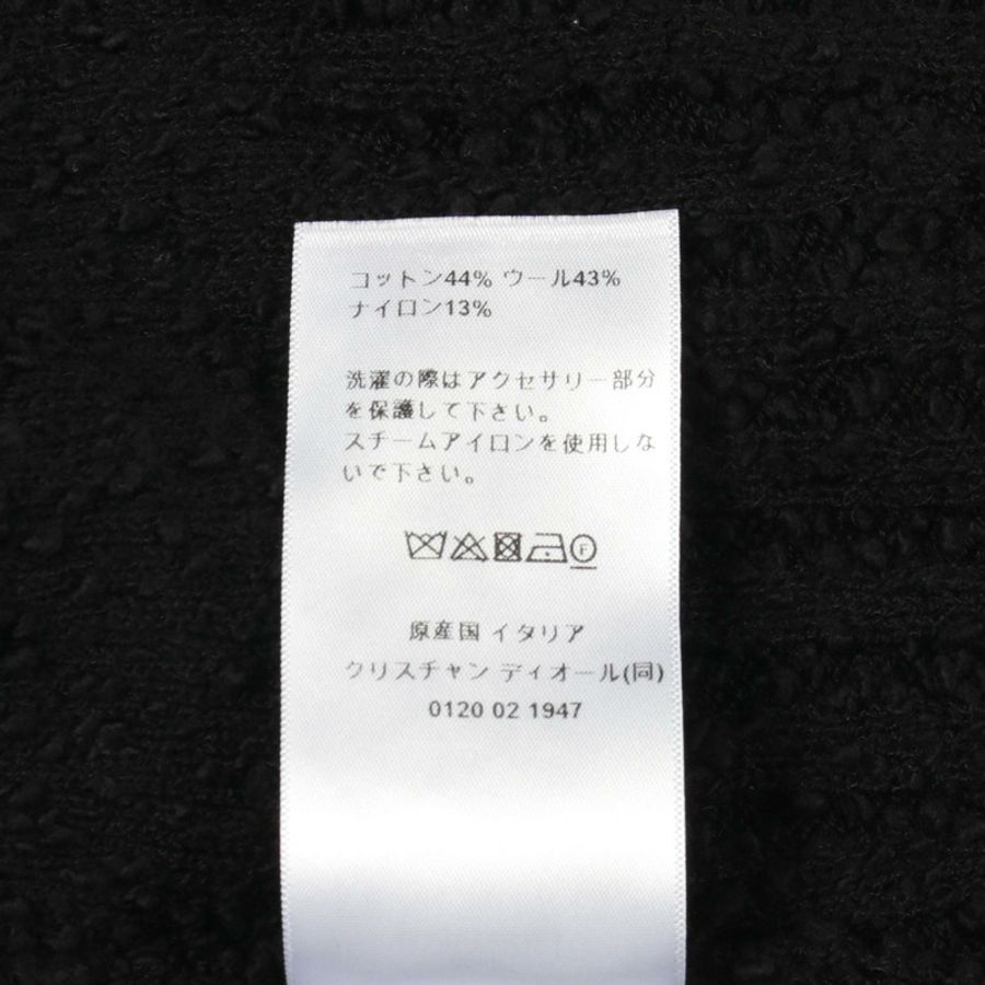Christian Dior 34號無袖棉羊毛連身裙,黑色,二手女款-3