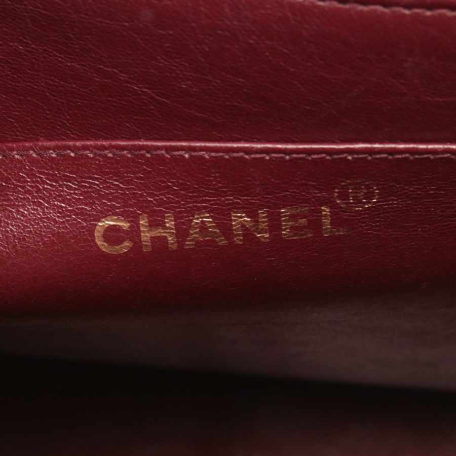 香奈兒 (CHANEL) 斜紋縫線 COCO 標誌鏈條肩背包,羊皮材質,黑色,金色五金,二手-3